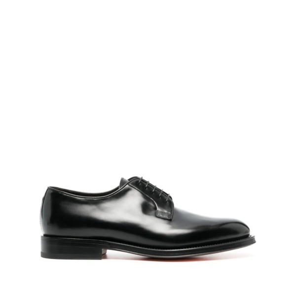 polished-leather Derby shoes