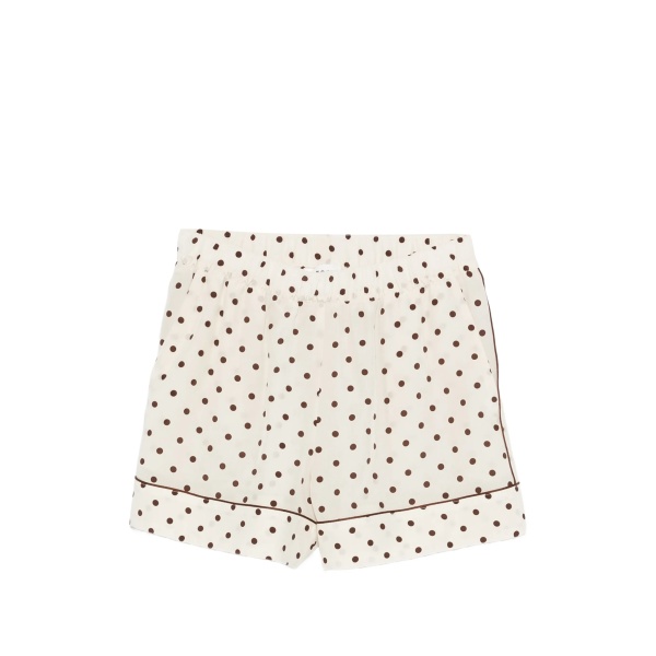 polka dot trim shorts
