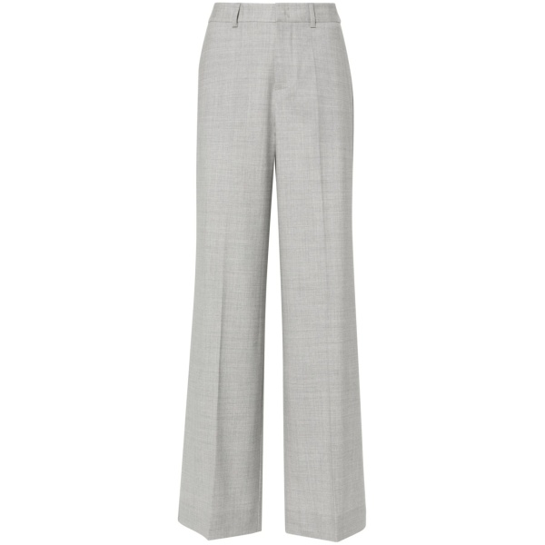 pressed-crease wide-leg pants