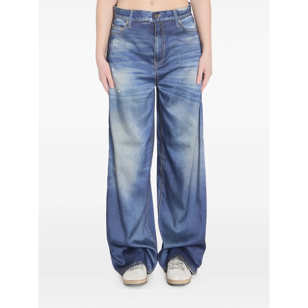 printed five-pocket trousers