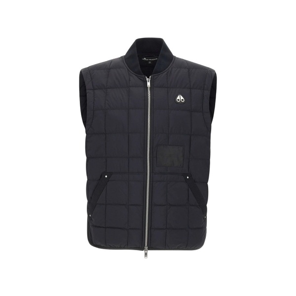 quilted logo patch vest