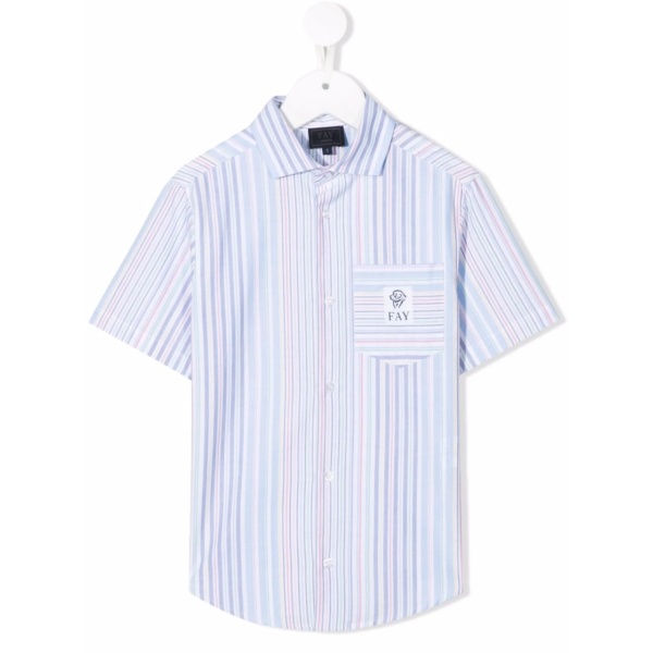 rainbow-stripe shirt