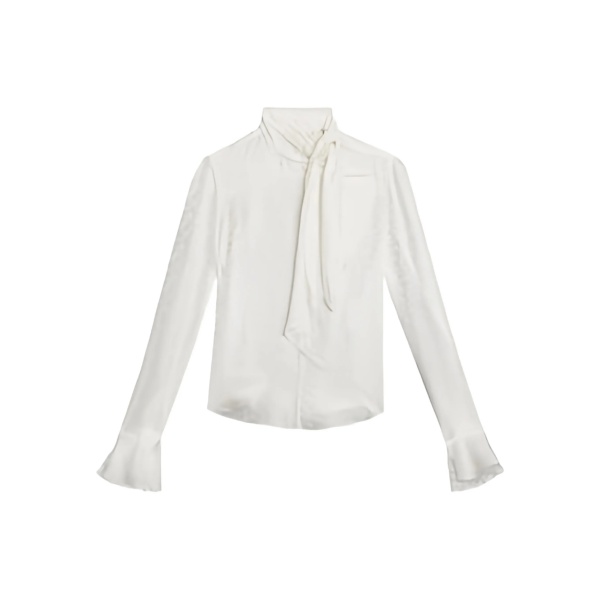 Raphaella ruffled-cuff blouse