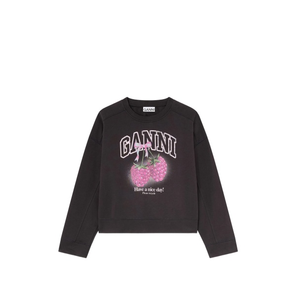 raspberry-print sweatshirt