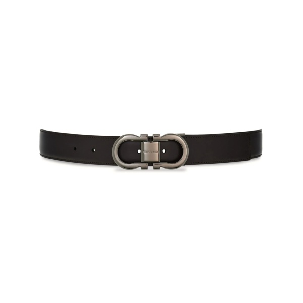 reversible Gancini leather belt