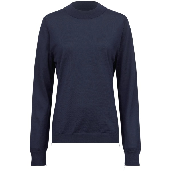 ribbed-edge wool sweater