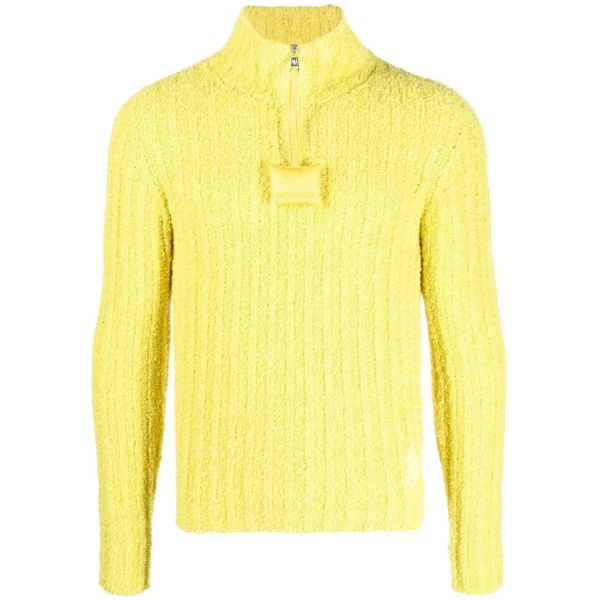 ribbed high neck jumper