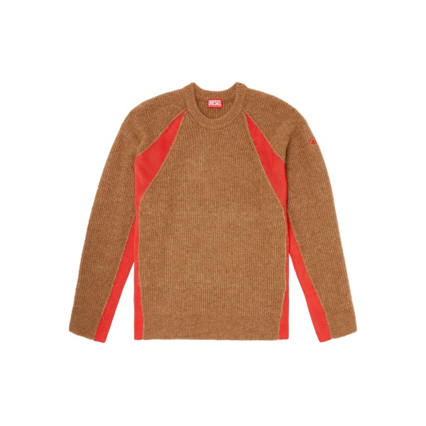 ribbed-panel sweater