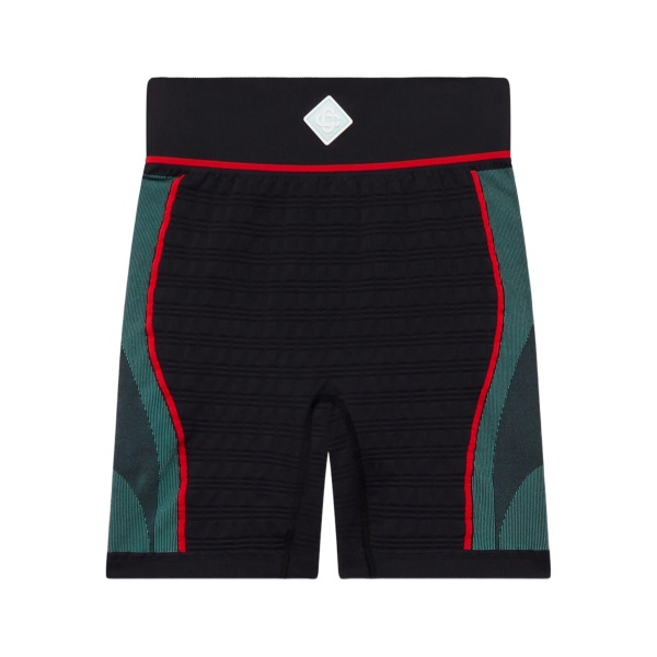 ribbed panelled cycling shorts