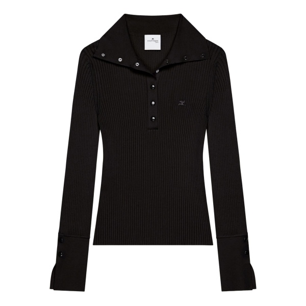 ribbed polo top