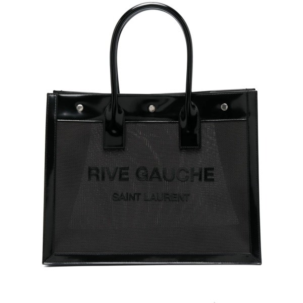 Rive Gauche patent-finish tote bag