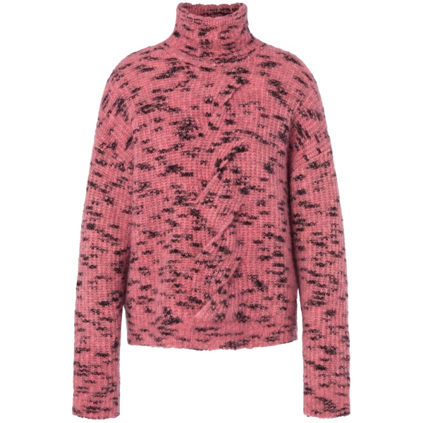 roll-neck cable-knit jumper