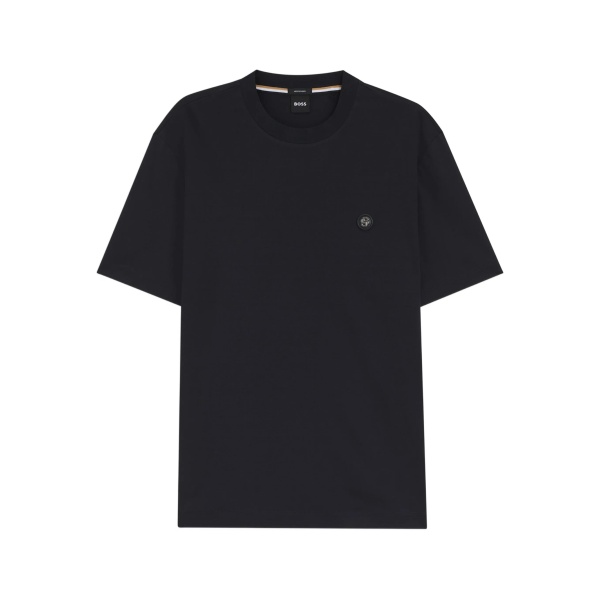 round-neck appliqué T-shirt