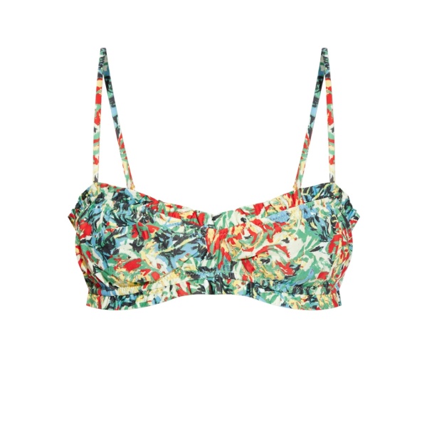 ruffle-trim bandeau top