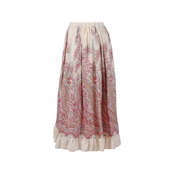 ruffled paisley skirt