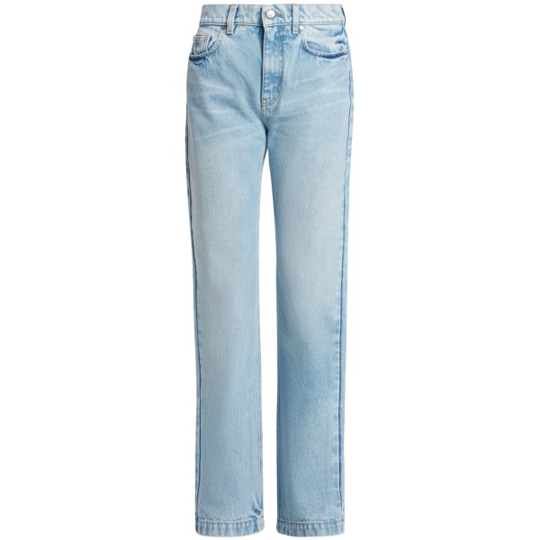S wave-patch straight-leg jeans
