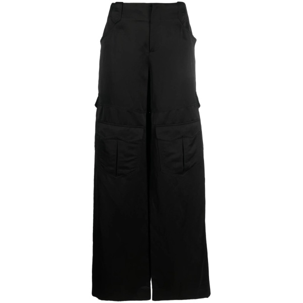 satin cargo trousers