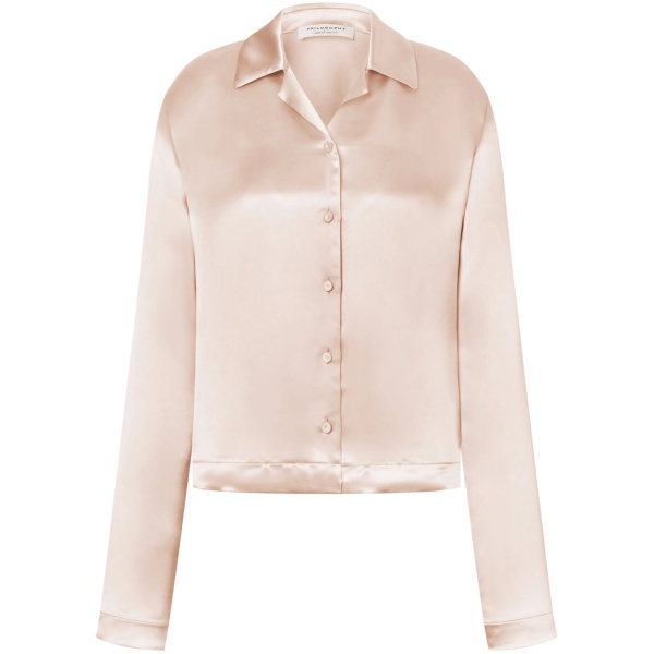 satin-finish shirt
