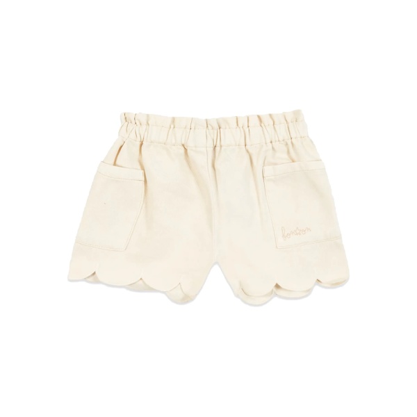 scalloped pockets shorts