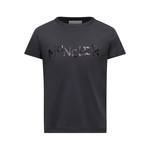 sequin-embellished logo T-shirt
