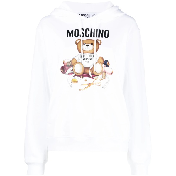sewing Teddy Bear-print hoodie