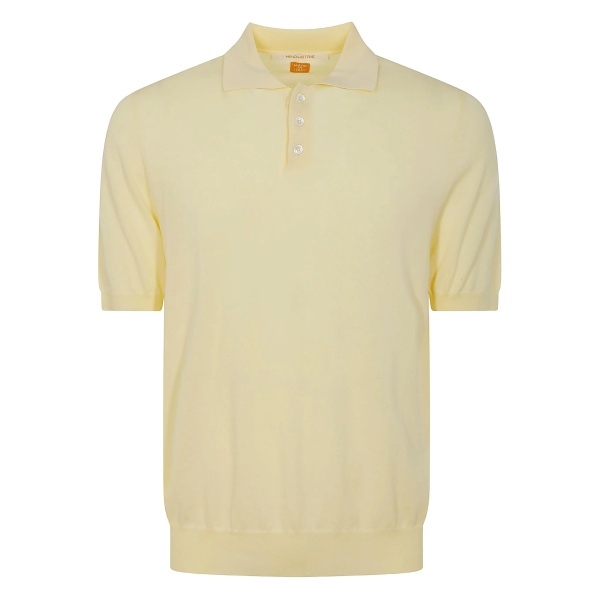 short-sleeve button-placket polo shirt