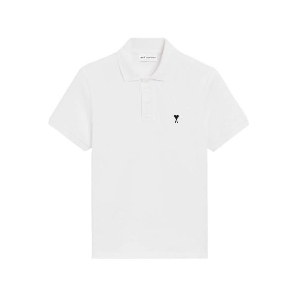short-sleeves heart-embroidery polo shirt