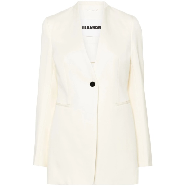 single-breasted wool blazer