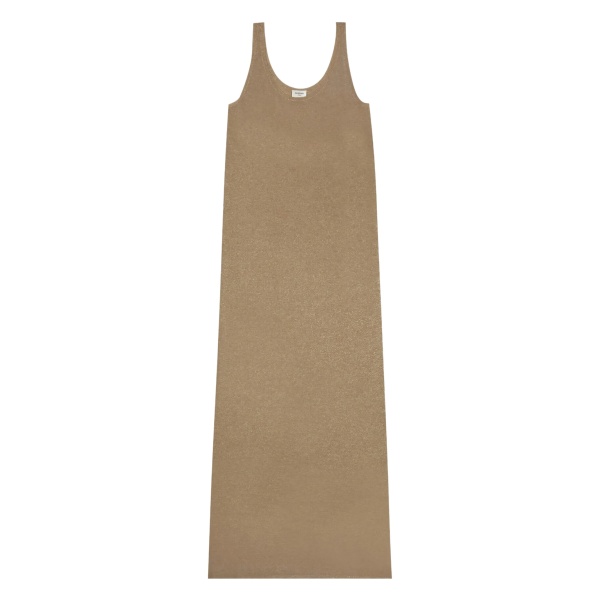 sleeveless knitted maxi dress