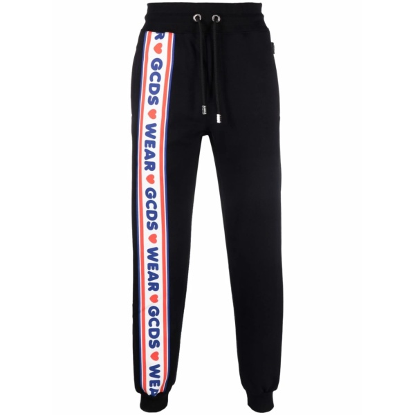 slim-fit logo-stripe joggers