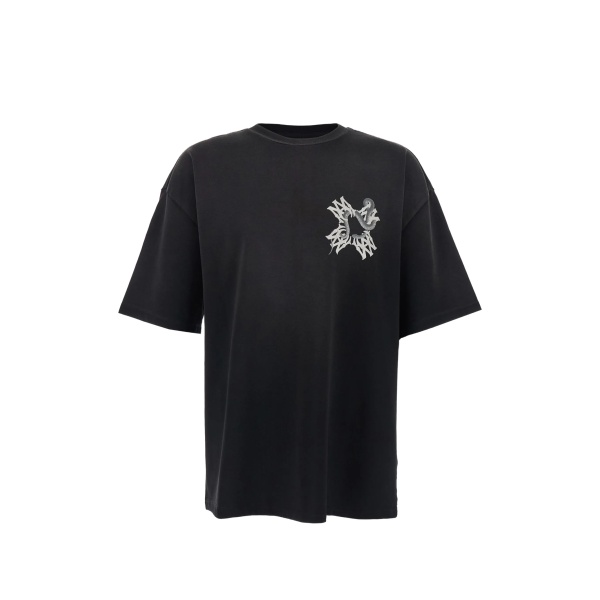 snake-print T-shirt