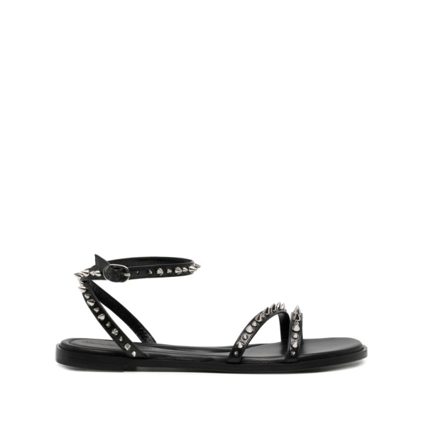 spike-stud leather sandals