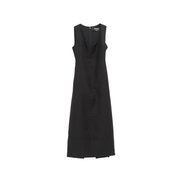 square-neck midi dress