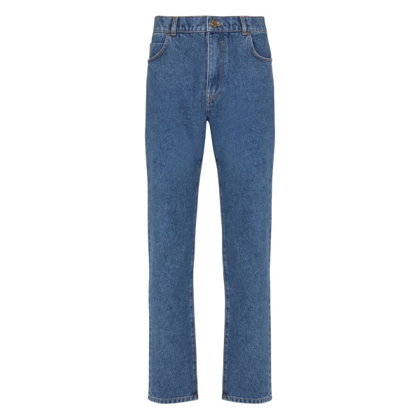straight-cut cotton jeans
