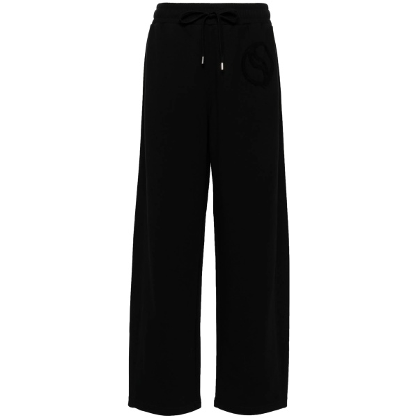 straight-leg cotton trousers