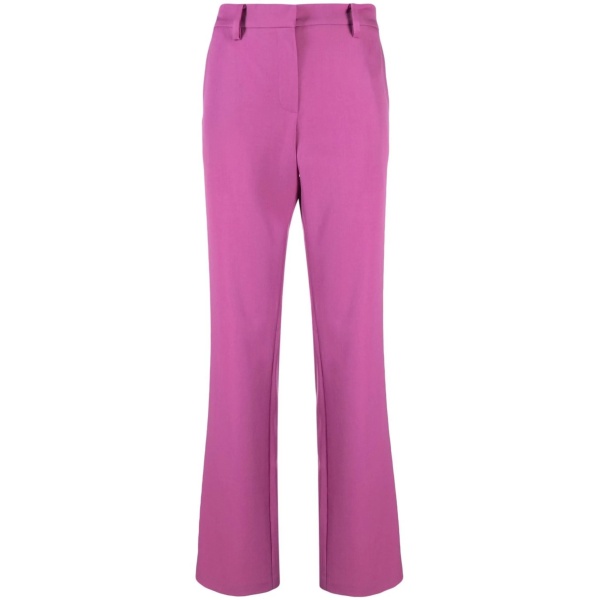 straight-leg wool trousers