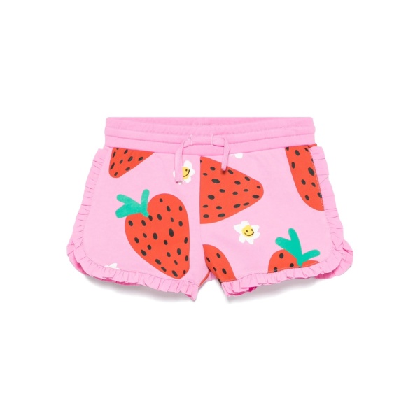 strawberry-print shorts