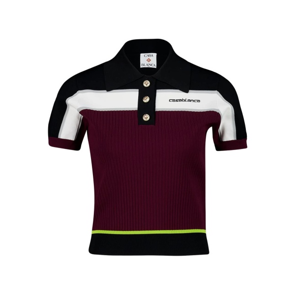 stripe-detail polo shirt