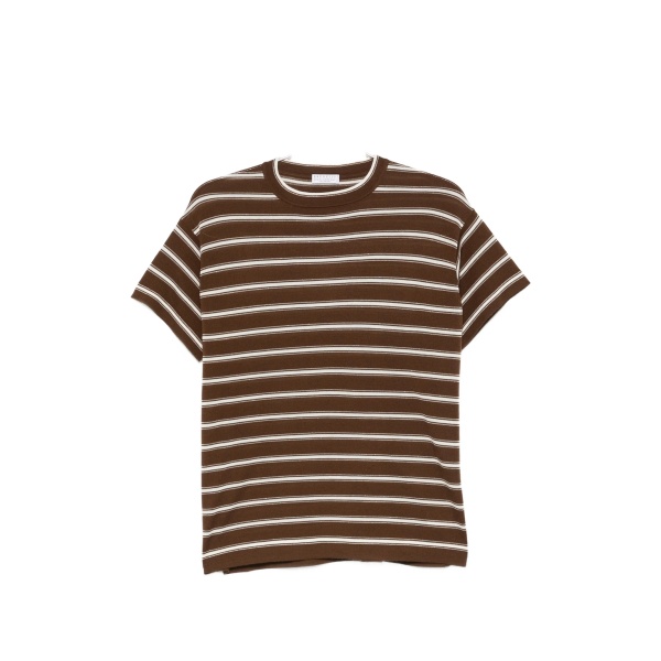 striped crew neck T-shirt