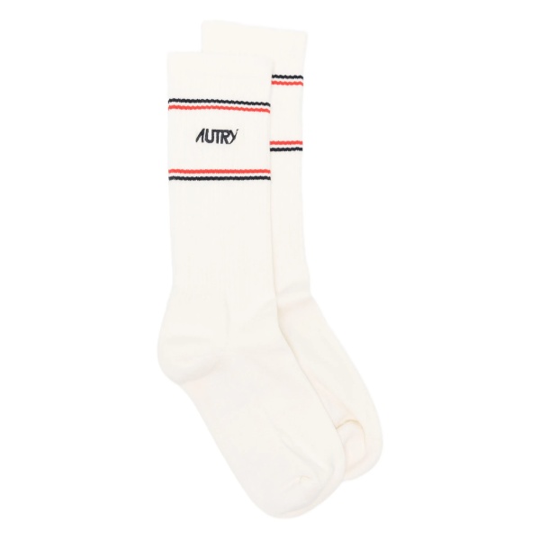 striped logo socks