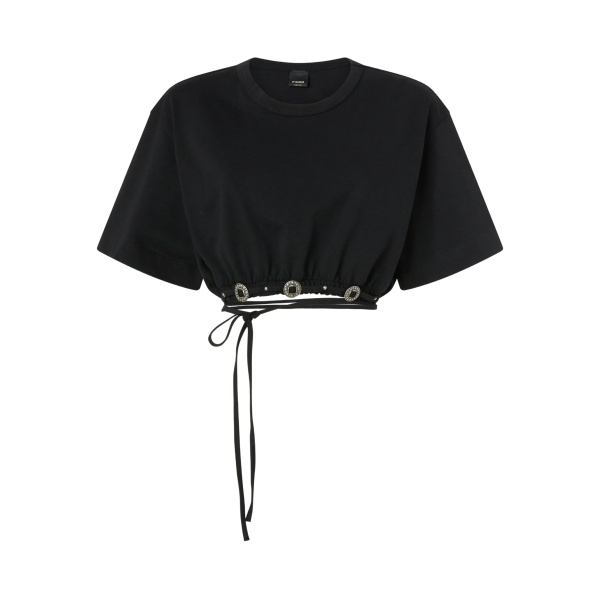 tie cropped T-shirt