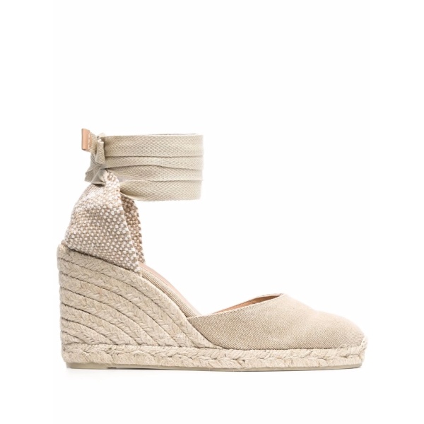 tie-detail suede espadrilles