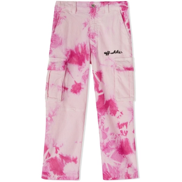 tie dye-print cargo trousers