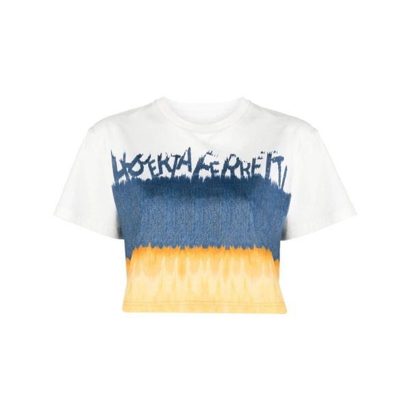 tie-dye print cotton T-shirt