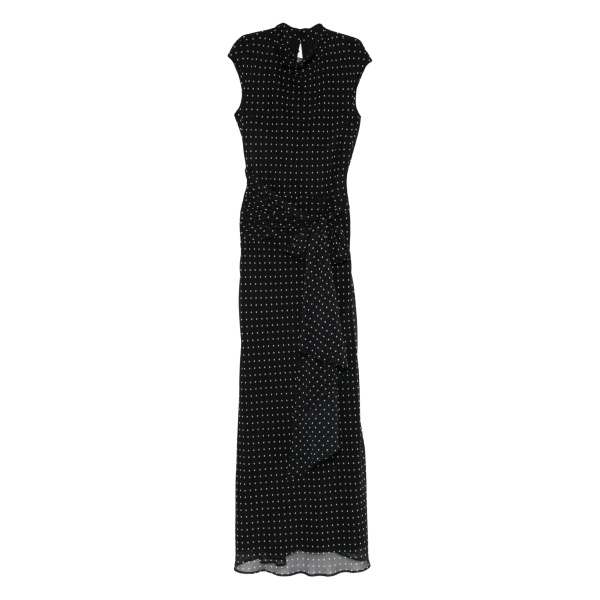 Tie Polka Dot Maxi Dress