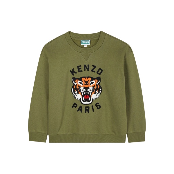 tiger-embroidered sweatshirt