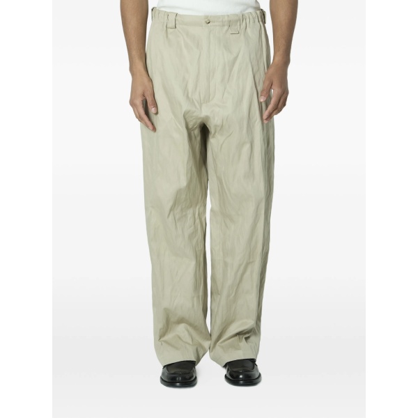 Toluca button-fastening wide-leg cotton trousers