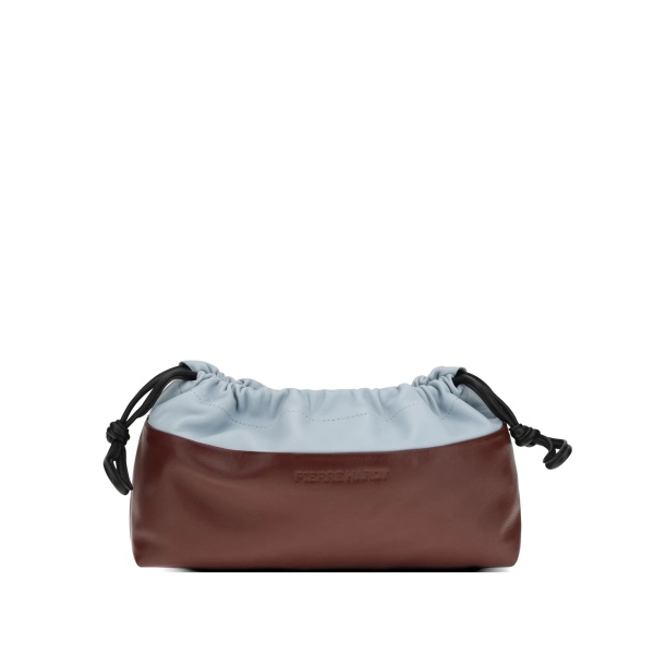 Twin drawstring-closure clutch bag
