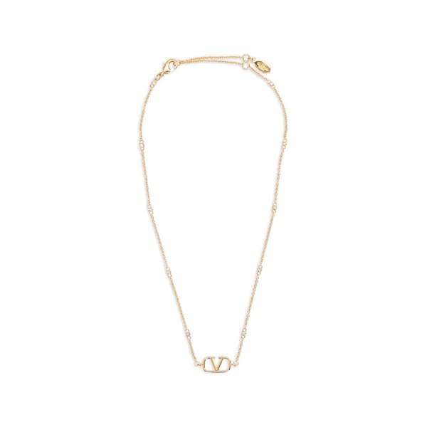 V-logo pendant necklace