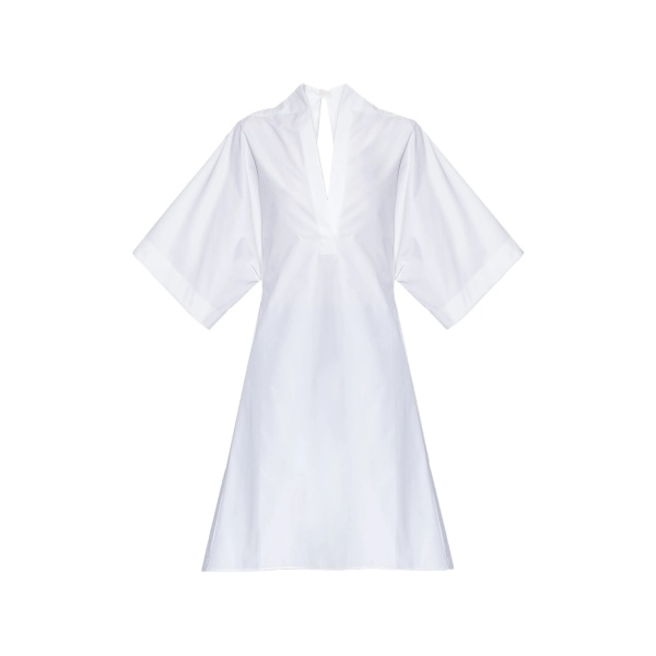 V-neck flared dress